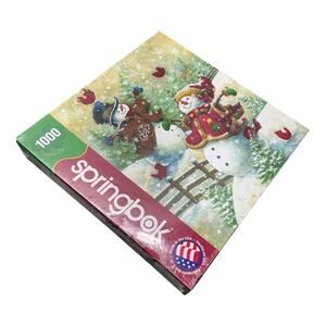 Springbok " Gotta Love Snow" 1000 Piece Puzzle,New,Sealed,Unopened.Snowman